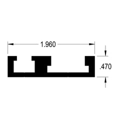 48" Combination Miter Track And T-Track With Screw Mounting