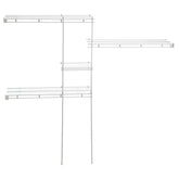 Closet Organizer Kit 5' - 8' W Fixed Mount, White