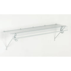 SuperSlide Ventilated Shelf Kit with Hang Rod 48" W x 12" D, White