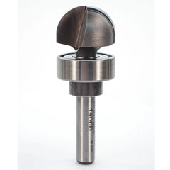 Round Nose / Core Box Router Bit with Bearing Guide - 1/4" SH