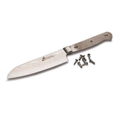 Santoku Knife for Mincing, Slicing and Dicing Vegetables - 9-5/16" - Damascus - Unfinished Kit