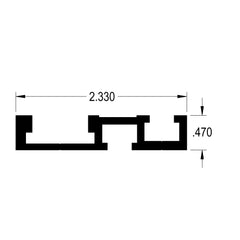Combination Miter Track with Back-to-Back T-Track - 48"
