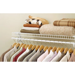 SuperSlide Ventilated Shelf Kit with Hang Rod 72" W x 12" D, White
