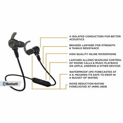 Stealth Elite Bluetooth - Black Ear Buds w/Black Band