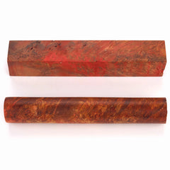 Stabilized & Double Dyed Maple Burl Pen Blank - 3/4" x 3/4" x 5"