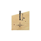 Dowel Drill Router Bit for Hardwood - 8 mm SH 53.5 mm OL