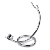 Pen and Razor Display Stand with Oval Base - Chrome