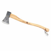 German Rhine Camping and Wilderness Axe with Leather Sheath - 27.5" Handle