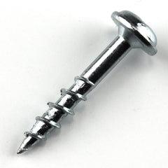 Pocket Hole Screw - #8 Coarse - Square Drive - Washer Head - Zinc