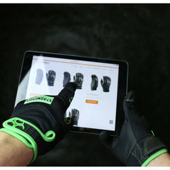 Grasper Gloves, Black/Green, XXL