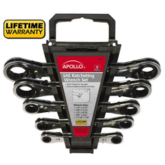 5 Piece SAE Ratcheting Wrench Set