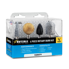 Variety Rotary Burr Kit - 1/4" Shaft - 4 Piece