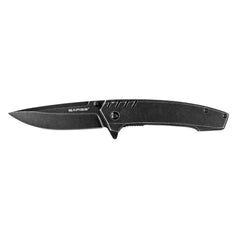 Stone - Stonewash Frame Lock Folder Knife, Stainless Steel 3-1/4" Blade