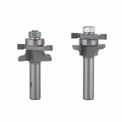 Traditional Stile and Rail Door Router Bit Set - 1/2" SH - 1-5/8" OD x 7/8" CL - 2 Piece