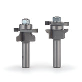 Round Stile and Rail Door Router Bit Set - 1/2" SH - 1-5/8" OD x 1" CL - 2 Piece