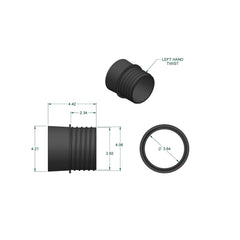 Quick Disconnect Hose - Dust Collection Fitting - 4" OD