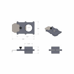 Aluminum Blast Gate Dust Collection Fitting - 2-1/2"