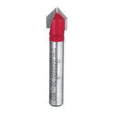 90 Degree V-Groove Router Bit - 1/4" SH