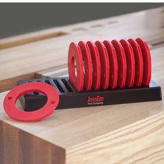 Router Table/Lift Insert Ring Set with Storage - 10 Piece