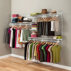 ShelfTrack Adjustable Closet Organizer 7' - 10' W, White