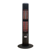 Infrared Electric Outdoor Heater - Freestanding with Remote - 2 Heat Settings