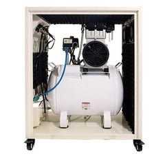 2HP 10 Gallon Oil-Free Steel Tank Air Compressor in Soundproof Cabinet