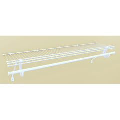 SuperSlide Ventilated Shelf Kit with Hang Rod 48" W x 12" D, White