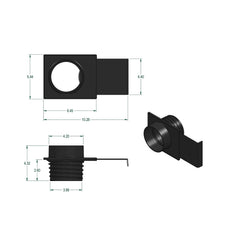 ABS Quick-Connect to Threaded Blast Gate Fitting- 4"