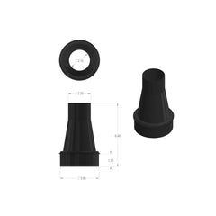 ABS Funnel Reducer Fitting for Dust Extraction System - 4" x 2-1/4"