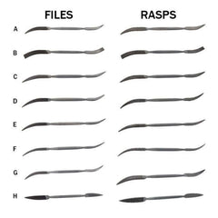 Riffler Files & Rasps, Complete Set of 16 - Best Value