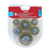 Wire Wheel Brush Set 1-1/2" to 3" (38.1 mm to 76.2 mm)
