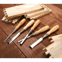 Richter Beveled Edge Chisel Set with Wood Box - 5 Piece