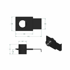 ABS Blast Gate - Dust Collection Fitting - 2-1/2" Diameter