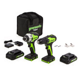 GW 24V BL Drill / Impact Driver with Two 2AH Batteries and Charger