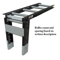 Roller Table Extension 4' x 14" Kit - 7 rollers - 6” Apart