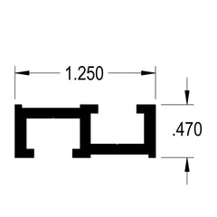Back-to-Back 1/4" T-Track - 24" Length
