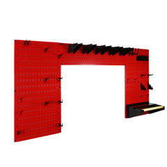 Lazy Guy DIY Maker Woodworking Tool Storage Organizer Set, Red