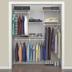ShelfTrack Adjustable Closet Organizer 4' - 6' W, White