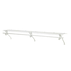 SuperSlide Ventilated Shelf Kit with Hang Rod 72" W x 12" D, White