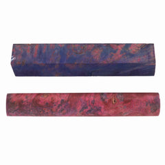 Stabilized & Double Dyed Maple Burl Pen Blank - 3/4" x 3/4" x 5"