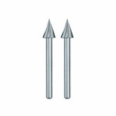 HSS Cutter Triangular Tip - 1/4" Diameter - 1/8" Shank - 2 Pack