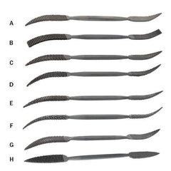 Riffler Rasps, Set of 8 (A-H)