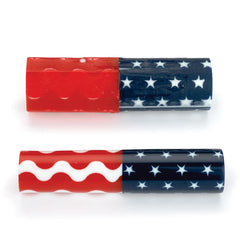 Acrylic Pen Blank - Stars & Wavy Stripes - 3/4" x 3/4" x 3"