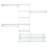 SuperSlide Closet Organizer Kit with Shoe Shelf 5' - 8' W Fixed Mount, White