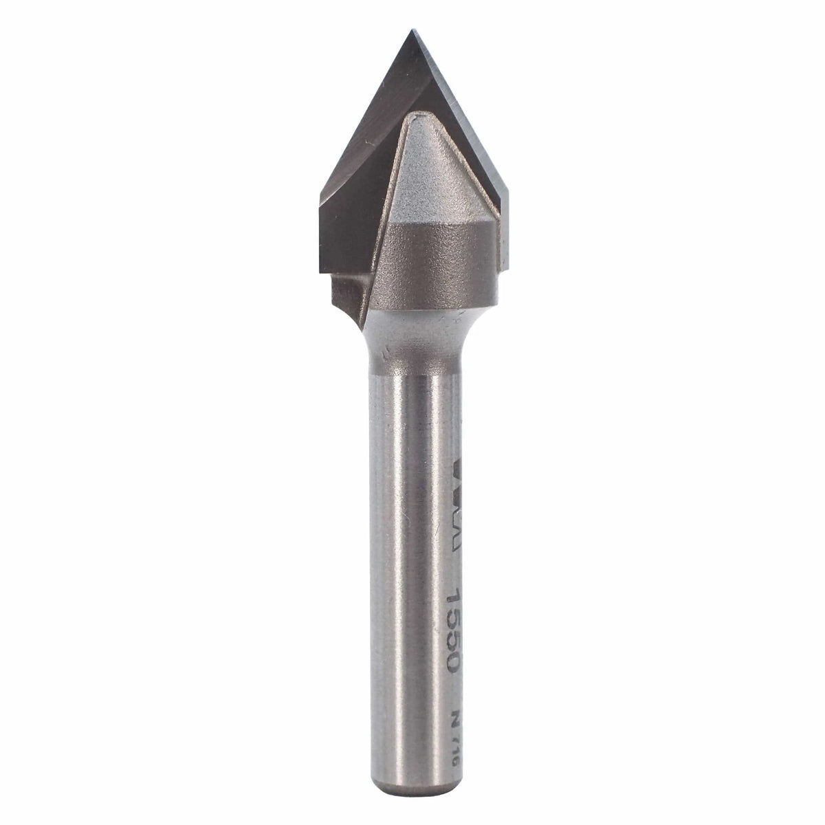 V-Groove CNC Router Bit - 60 Degree - 1/4" SH - 1/2" D - 7/16" Point Length - 2" OL