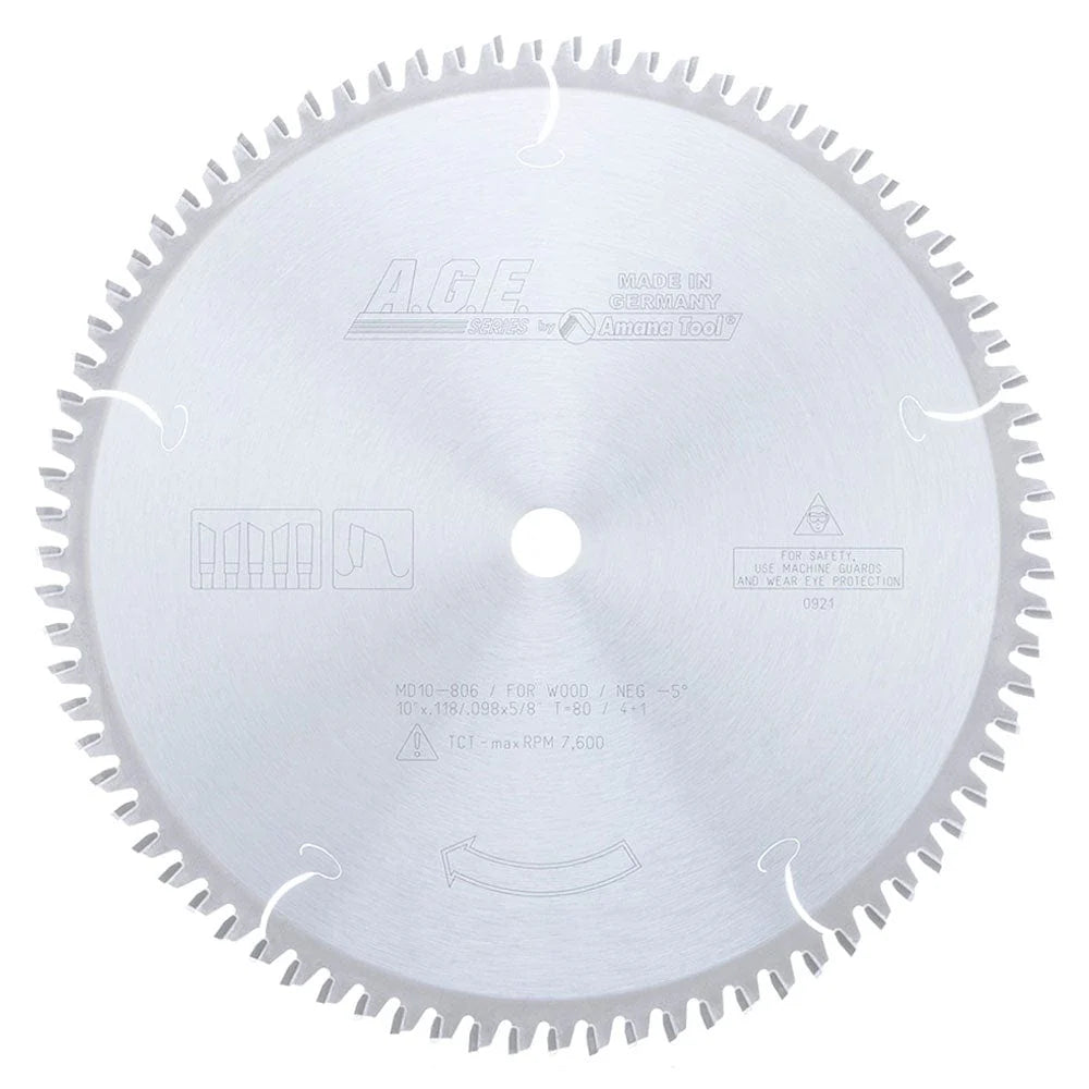 10"X 80T Heavy Miter 4+1 Blade, 5/8" Bore