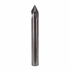60° V-Groove, 3 Flute Bit, 1/4"Diam x 7/32"PL - 1/4" Shank