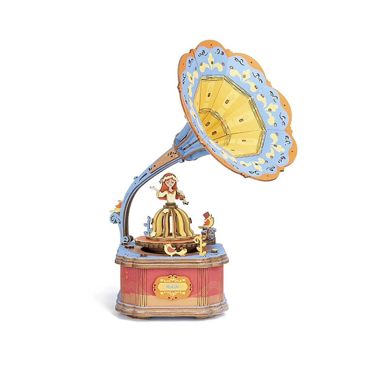 Vintage Gramophone Wooden Model Music Box Kit