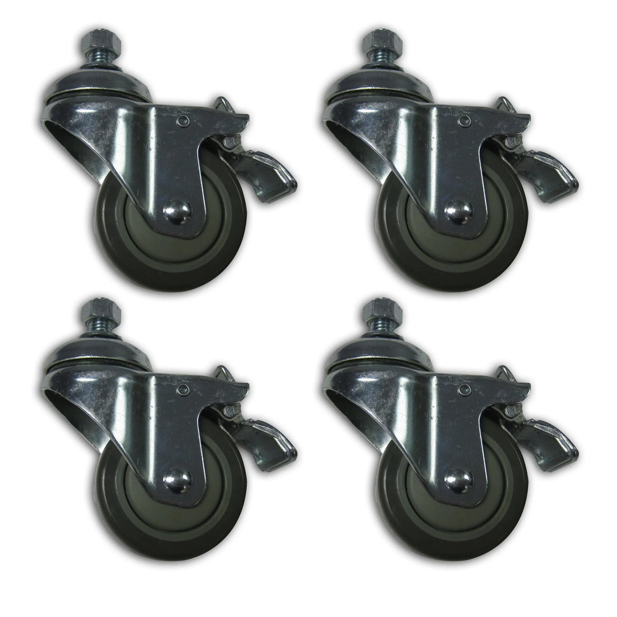 Swivel and Lock Casters - 4 Piece Set