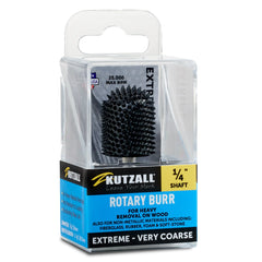 Extreme Ball Nose Burr, 1/4" Shaft, Very Coarse (3/4" x 1-1/8")